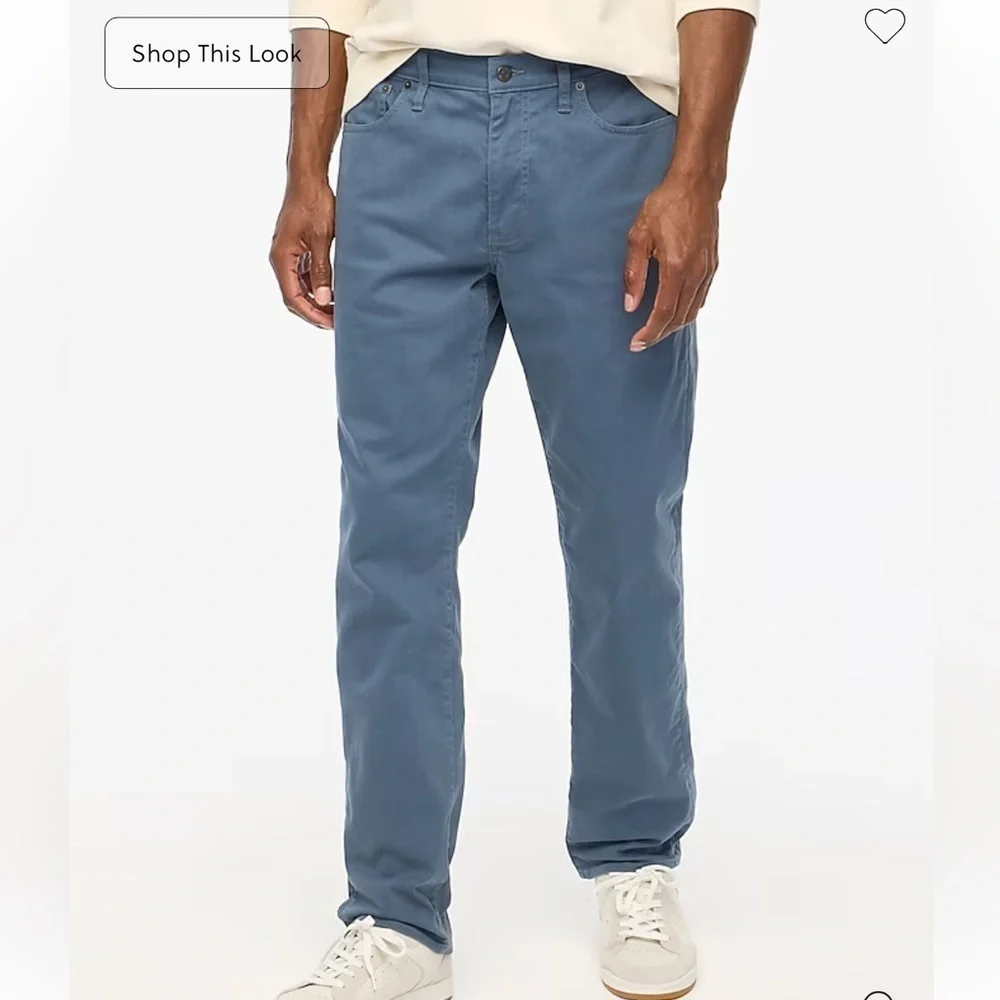 J crew opal blue Straight-fit garment-dyed five-pocket pant